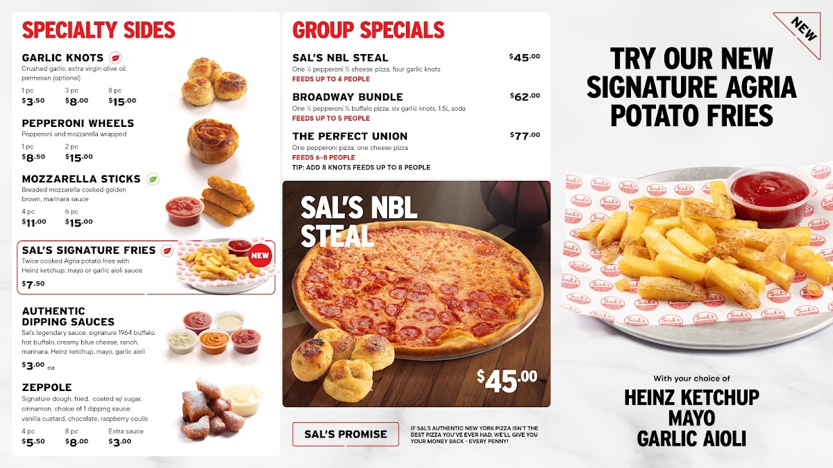 Menu Sal's Authentic Ny Pizza - Parnell-2